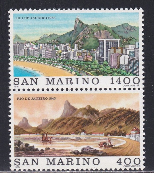 San Marino # 1055a, Rio De Janerio Old & New Views, NH, 1/2 Cat.