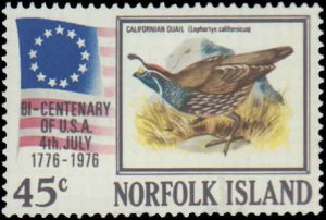 Norfolk Island #194-197, Complete Set(4), 1976, Americana, Never Hinged