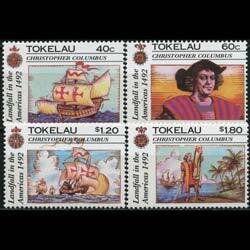 TOKELAU 1992 - Scott# 182-5 Columbus Set of 4 NH