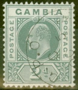 Gambia 1909 2d Greyish Slate SG74 Superb Used