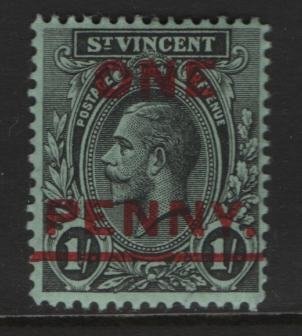 ST. VINCENT, 117, HINGED, 1913-14, KING GEORGE V