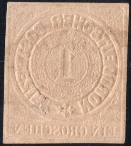 rare 1868 used North Germany embossed 1 gr SC4a