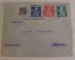 URUGUAY 1929 SANANOI FLIGHT COVER TO MONTEVIDEO