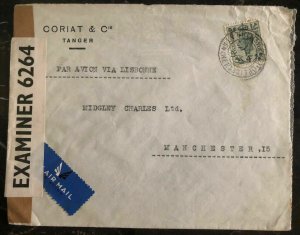 1941 Tanger Morocco Agencies Airmail Censored cover To Manchester England