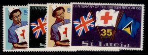 ST. LUCIA QEII SG297-300, 1970 british red cross set, LH MINT.