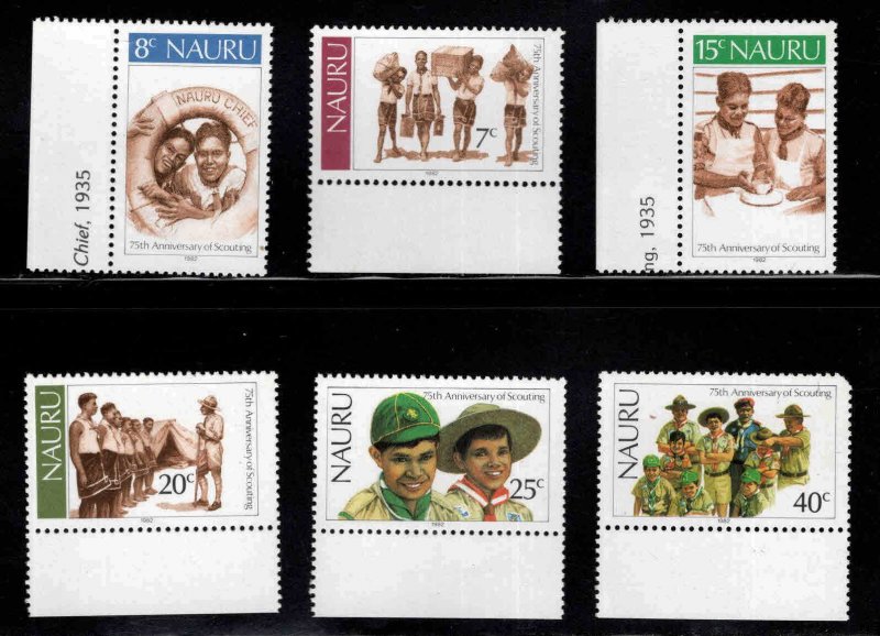 NAURU Scott 244-249  MNH** Scout set  1982