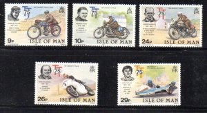 Isle of Man Sc 214-18 1982 Tourist Trophy Motor Cycle Race stamp set mint NH