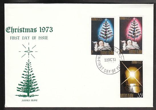 Norfolk Island 153-155 Christmas 1973 U/A FDC  