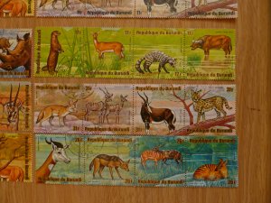 Burundi and Guinea Cancelled stamps Animal Kingdom of Africa Gold font #8