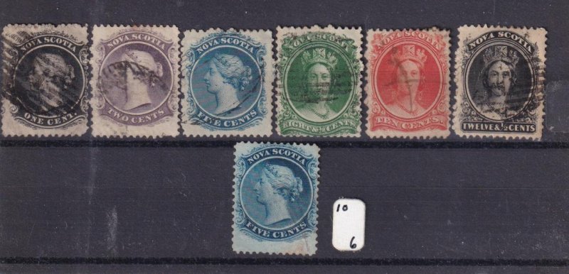 NOVA SCOTIA # 8-13+ # 10 VF-LIGHT USED Q/VICTORIAN ISSUES CAT VALUE $145