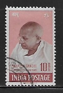India 206 10r Gandhi Used single