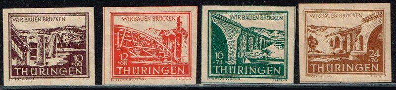 Germany 1946,Sc.#16NB1- 3 MNH with economy gum,  Bridge Construction, cv.€4