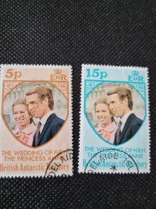 British Antarctic Territory, Princess Ann Wedding, 1973, used, SCV$1.10