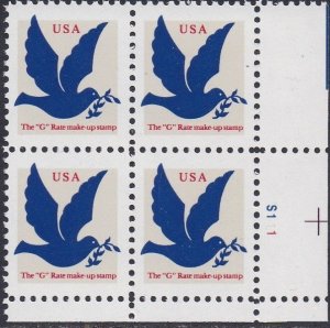 2878 Make-Up Rate Plate Block MNH