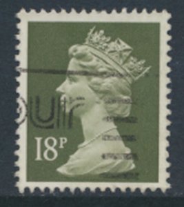 GB  Machin 18p SG X955 phosphor paper SC# MH102 Used see scan & details