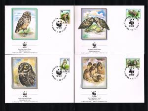 1994 - Aruba FDC Mi. 134-137 - Fauna & Animals - Birds - Owls - WWF [P11_059]