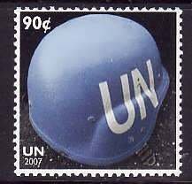 United Nations New York-Sc#940- id8-unused NH set-Peacekeeper Helmet-2007-