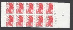 France 1983-7 Liberty 10 2.20 FR Booklet VF MNH (1884)