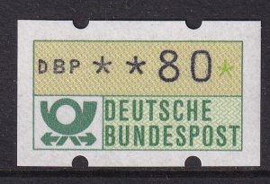 Germany   MNH  1981  automation machine labels 80 pf  automatenmarken