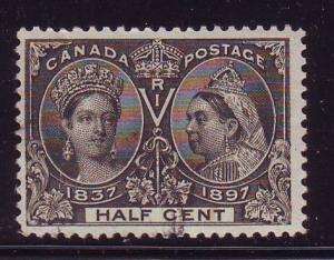 Canada Sc 50 1897 1/2c Victoria Jubilee stamp used