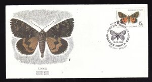 Flora & Fauna of the World #49d-Insects FDC-Catocala Sponsa Butterfly-USSR-singl