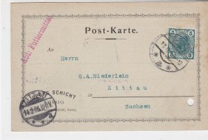 Austria 1905  to Sachsen Stamp Card ref R 19555