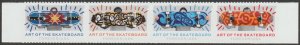 USA Sc. 5766a (63c) Skateboards 2023 MNH horiz. strip of 4