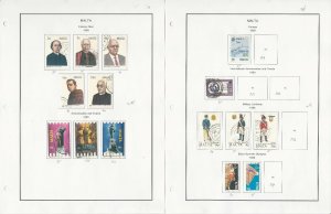 Malta Stamp Collection on 9 Steiner Pages, 1988-1993, JFZ