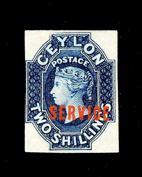 [CEYLON] 1861-64 2s SG 05ab / Double overprint  / One Albino / Imperf (MH)