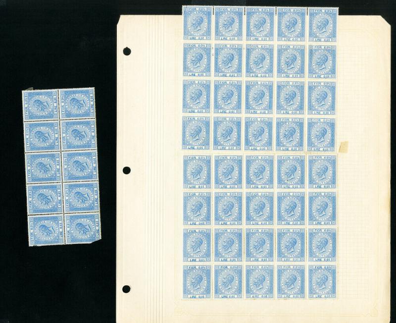 Italy Stamps All Mint Early Revenues 50x all OG most NH