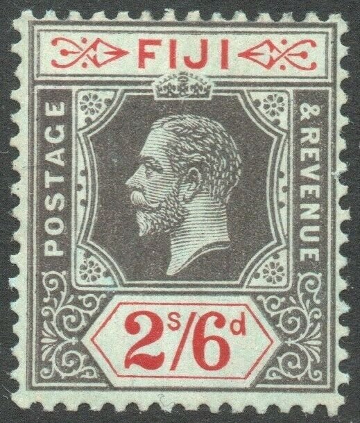 FIJI-1916 2/6 Black & Red/Blue Sg 135 MOUNTED MINT V46467