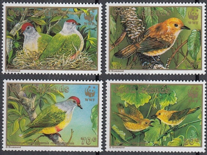 COOK ISLANDS 1989 Endangered Birds of the Cook Islands, Set of 4 MNH 