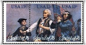 SC#1629-31 13¢ Bicentennial Issue Strip of Three (1976) MNH