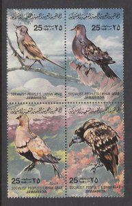 Libya 1023a-1023d Birds MNH VF