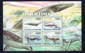 Burundi 861 NH 2011 Whales S/S 