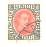 Iceland Sc 110 1920 4 aur Christian X stamp used