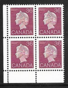Canada 926A: 36c Elizabeth II, plate block, MNH, F-VF