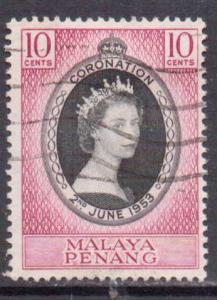 Malaya-Penang   #27  used  (1953)  c.v. $0.30