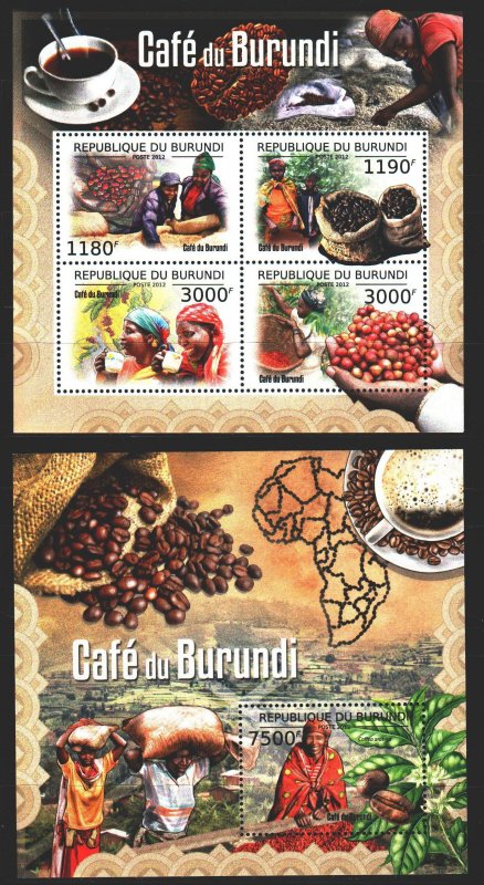 Burundi. 2012. 2645-48, bl. Growing coffee. MNH.