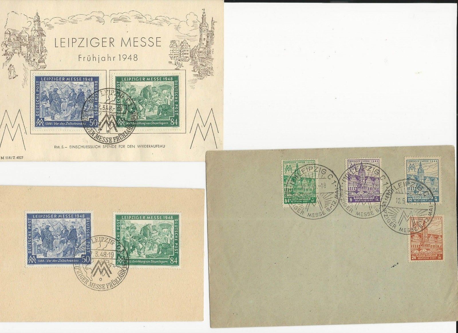 Trade Price Stamps Leipzig Messe 1948 Cards 1946 Cover Hipstamp