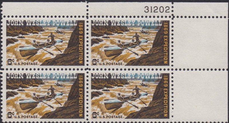 1374 John Wesley Powell Plate Block MNH