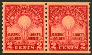U.S. #656 MINT PAIR OG NH