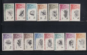 Falkland Is Scott #'s 126 -142 set VF-OG lightly hinged scv $ 196 ! see pic !