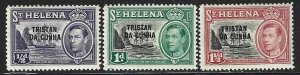 Tristan da Cunha #1-3, O'vpt of St. Helena, MNH**-