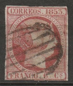 Spain 1853 Sc 19 used