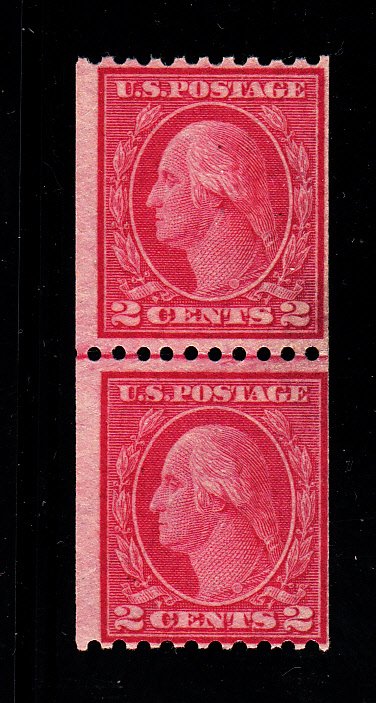 450 Fine OG line pair. Top stamp NH.