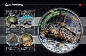 TOGO 2015 SHEET TURTLES REPTILES tg15221a