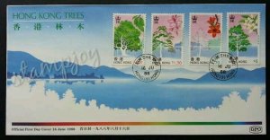 Hong Kong Trees 1988 Mountain Forest Plant Flower Flora 香港林木 (FDC) *see scan