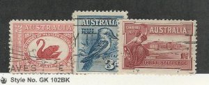 Australia, Postage Stamp, #95, 103, 94 Used, 1927-29 Birds