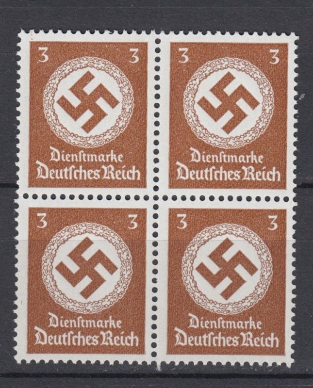 DR DIENST Michel 166 ** 4er.Block (ohne Wz.).Postfrisch MNH Luxe